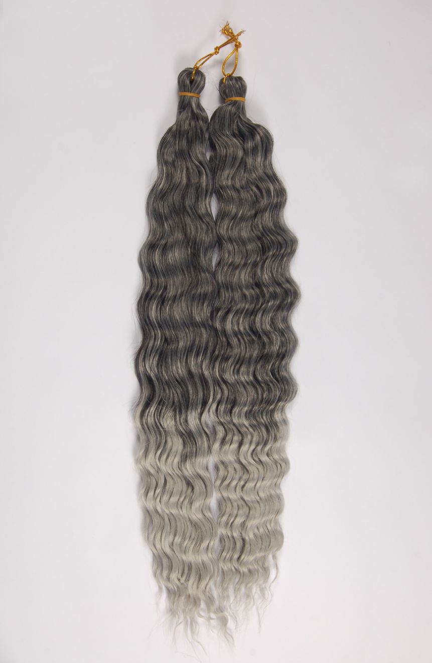 Lüx Afro Ombre (110cm) - Doğal Siyah/Gri - T1B+Grey